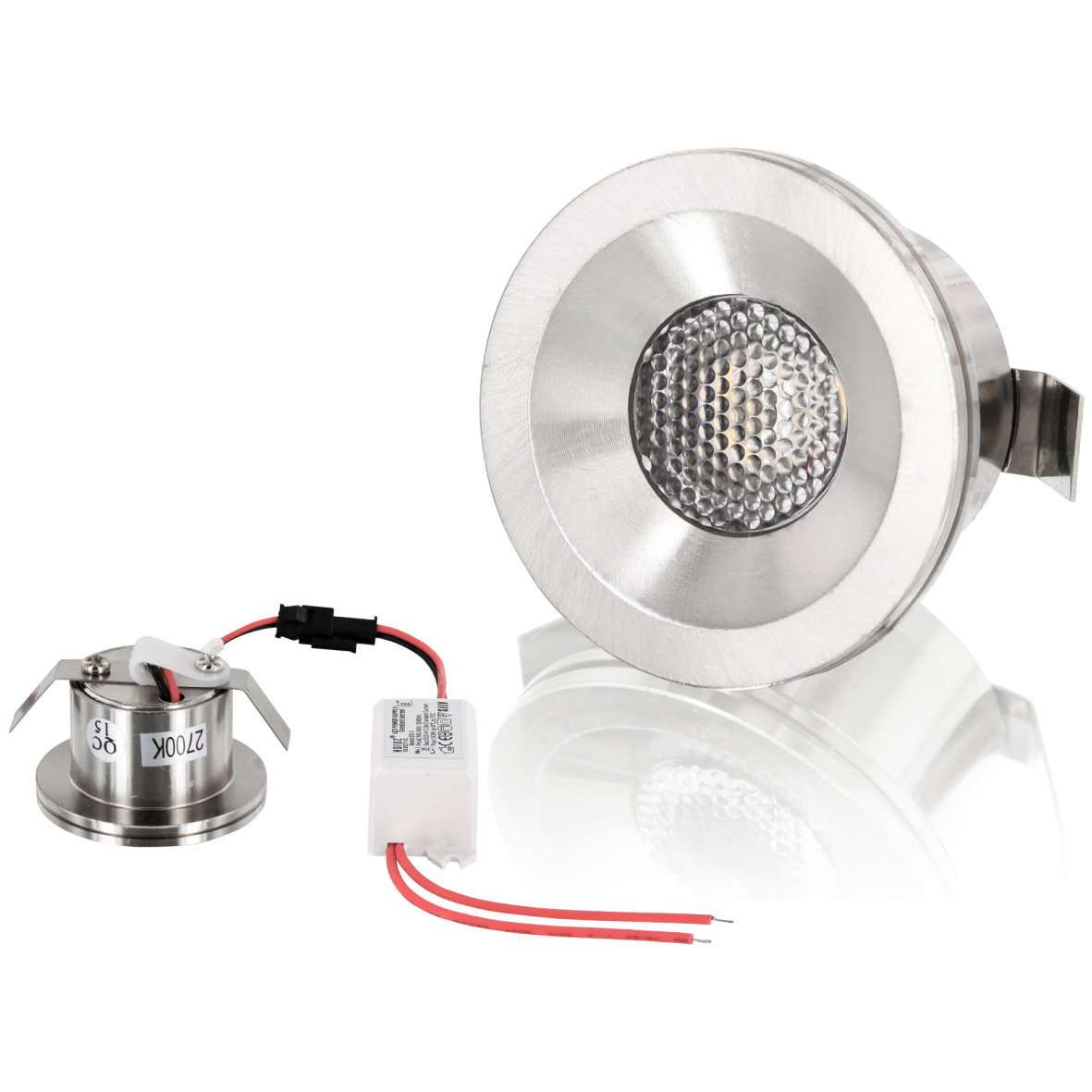 LED Mini Einbaustrahler Minispot Starr 3W Matt Chrom Neutralweiss 4200K