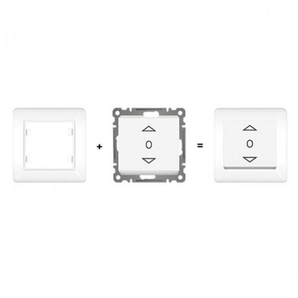 JALOUSIESCHALTER ( Einsatz + Wippe ) LUNIS Alpinweiss