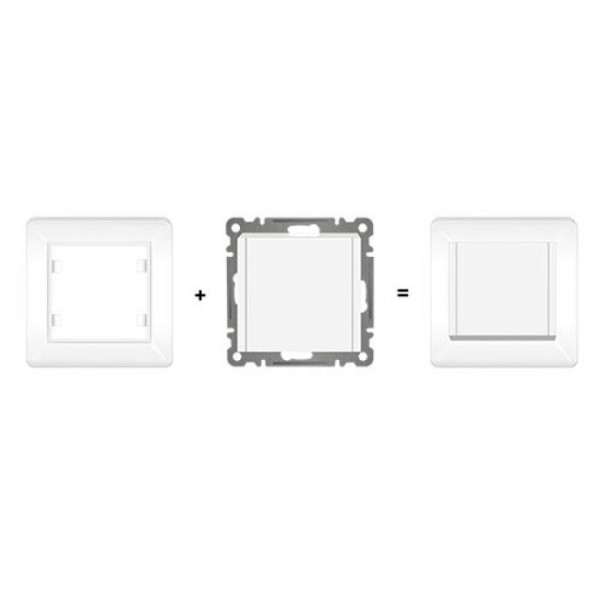 ABDECKSTECKDOSE ( Einsatz + Abdeckung ) LUNIS Alpinweiss