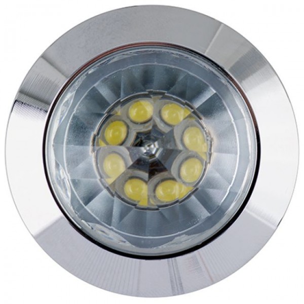 LED Mini Einbaustrahler Diamant Minispot starr 1W matt-chrom neutralweiss 4200K