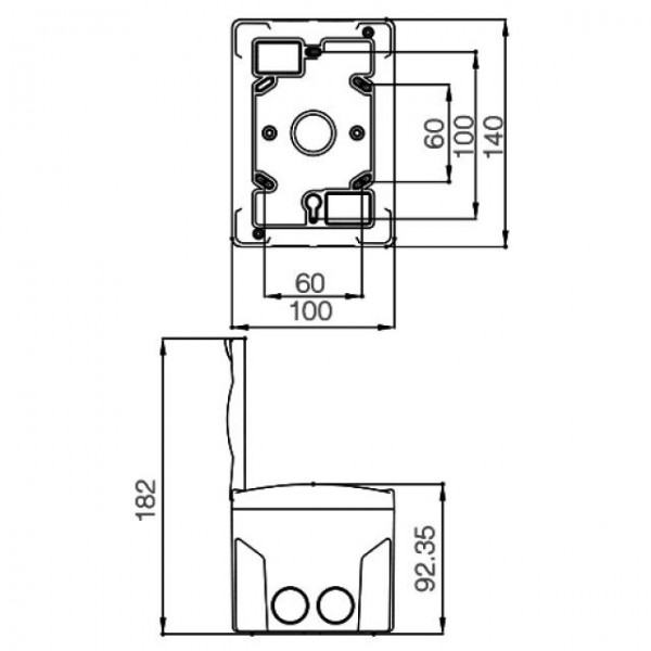 MAKEL SICHERUNGSKASTEN AUFPUTZ F?R 2 MODULE WEISS