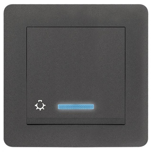 TASTER MIT LED ( Einsatz + Wippe ) LUNIS ANTHRAZIT