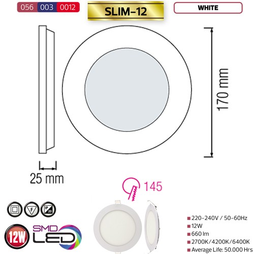 LED Panel Ultraslim weiss rund 12W