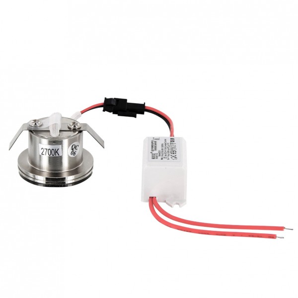LED Mini Einbaustrahler Minispot starr 3W matt-chrom neutralweiss 4200K