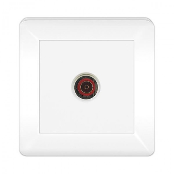 TV DOSE END 4dB ( Einsatz + Abdeckung ) LUNIS Alpinweiss