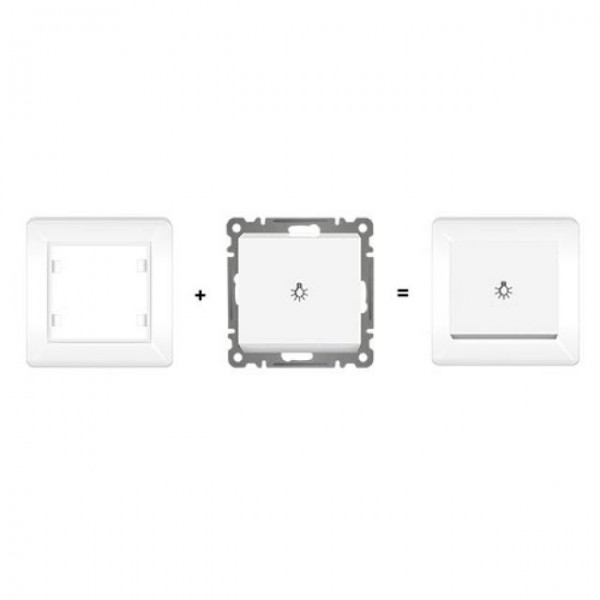 TASTER ( Einsatz + Wippe ) LUNIS Alpinweiss