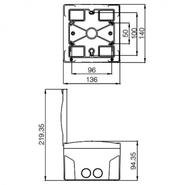 MAKEL SICHERUNGSKASTEN AUFPUTZ F?R 4 MODULE