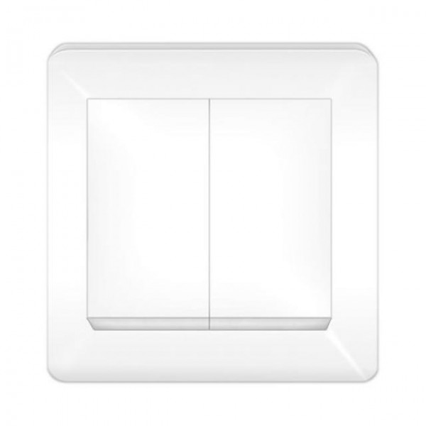 SERIENWECHSELSCHALTER ( Einsatz + Wippe ) LUNIS Alpinweiss