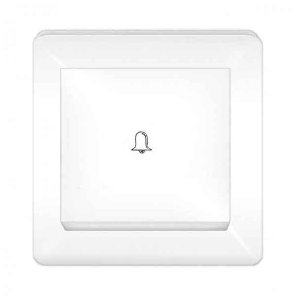 KLINGELTASTER ( Einsatz + Wippe ) LUNIS Alpinweiss