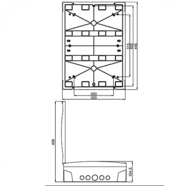 MAKEL SICHERUNGSKASTEN AUFPUTZ F?R 36 MODULE